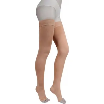 Stahovací punčochy MEDIAL Distribuce Zdravotní kompresivní punčochy stehenní 1.KT (otevřená špice) Barva: Tělová, Velikost: 3XL