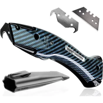 Pracovní nůž Nůž Delphin Original Style-Edition vzor karbonu + čepele a pouzdro