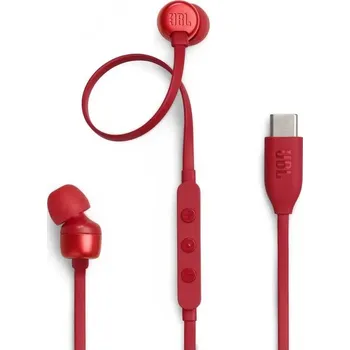 Sluchátka JBL Tune 310C In-Ear USB-C Headphones-Červená / Drátová