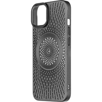 Pouzdro na mobilní telefon Pevný MagSafe kryt na iPhone se vzorem OBAL:ME Float-Černá / iPhone 14