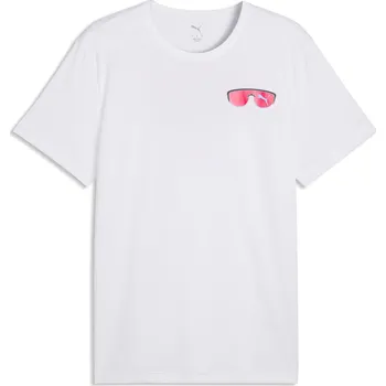 Pánské Tričko s krátkým rukávem PUMA M RUN NITRO GRAPHIC TEE 52844902 – Bílá XL