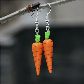 Náušnice CircusMind Náušnice Fimo - mrkev S0855