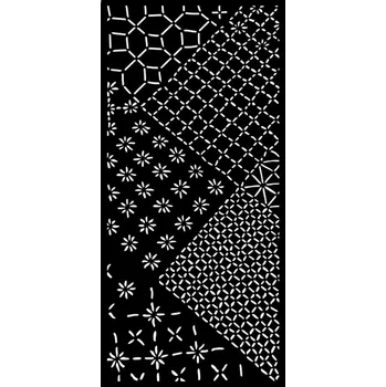 Stamperia Plastová šablona 12×25cm Mřížka a kytičky