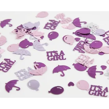 Konfety na stůl růžový mix holčička