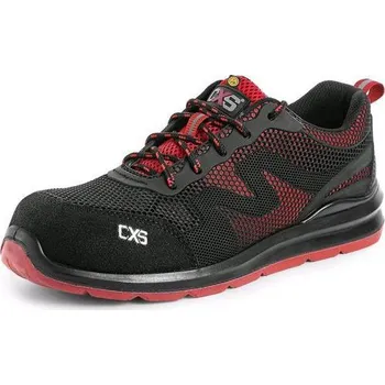 Pracovní obuv Obuv polobotka CXS ISLAND PAROS S1P ESD, černo-červená, vel. 35