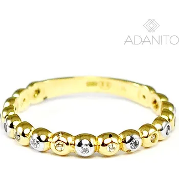 Prsten Zlatý prsten se zirkony