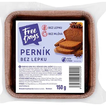 Trvanlivě pečivo FREE DAYS Perník bez lepku 150 g