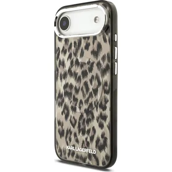 Pouzdro na mobilní telefon Karl Lagerfeld IML Leopard MagSafe Zadní Kryt-Hnědá / iPhone Air