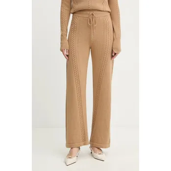 Dámské kalhoty Kalhoty s příměsí vlny Ermanno Scervino LIFE D474P501NJG hnědá 82X, vel. XS