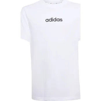 Dětské Tričko s krátkým rukávem ADIDAS J LIN TEE 160 JC9747 – Bílá 152
