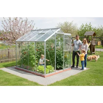 Skleník skleník LANITPLAST LIMES Viva V6/2 1,97x2 m čiré sklo 3 mm