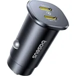 Baseus GoTrip Nabíječka do Auta 2x USB-C 30W Cosmic Black-Černá