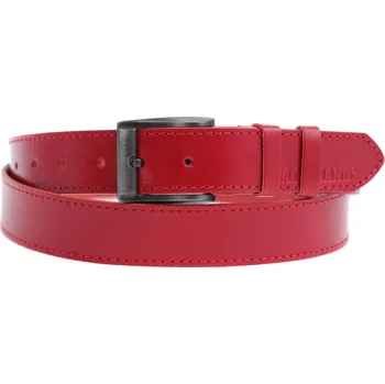 Opasek Dámský kožený opasek Black Hand 126-50 červený Velikost = obvod pasu (cm): 95 cm