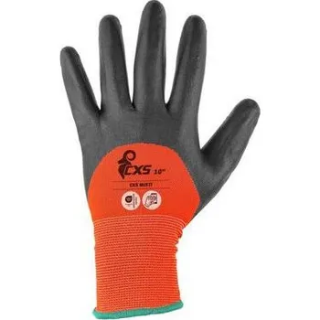 Pracovní rukavice Povrstvené rukavice MISTI, oranžovo-šedá, vel. XL/10