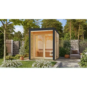 Sauna finská sauna KARIBU ARES 1 (214) natur / antracit