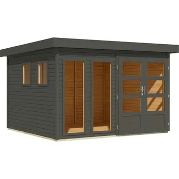 Zahradní domek dřevěný domek KARIBU LAHAR 6 (12131) terragrau
