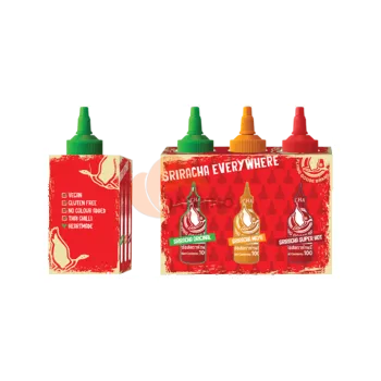 FLYING GOOSE Chilli omáčka, Sriracha, Sada 3 ks (kořeněná, super pikantní, Mayoo) 3x100g