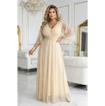 Dámské šaty NUMOCO 654-2 ŠAMPAŇSKY BÉŽOVÁ unisize