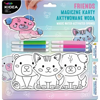 Výtvarná sada KIDEA Magické karty aktivované vodou Zvířátka