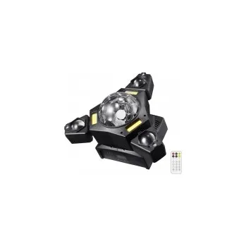 Světelný efekt Otočná hlava 16x12W RGBW LED, 3x50mW RGB laser, 3x10W strobo, dálkový ovladač, DMX