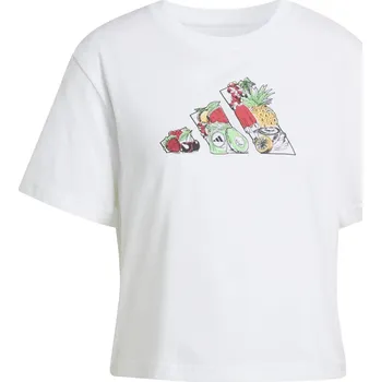 Dámské tričko Dámské Tričko s krátkým rukávem ADIDAS W FOOD CRO KA5073 – Bílá XL