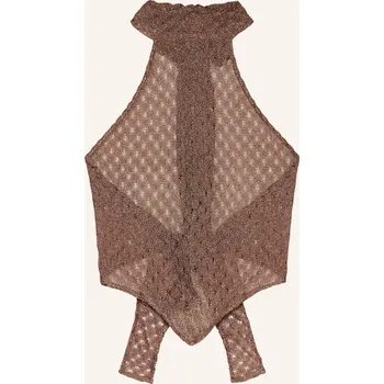 Missoni Dámský Pletený Top S Třpytivou Přízí, hnědá /...