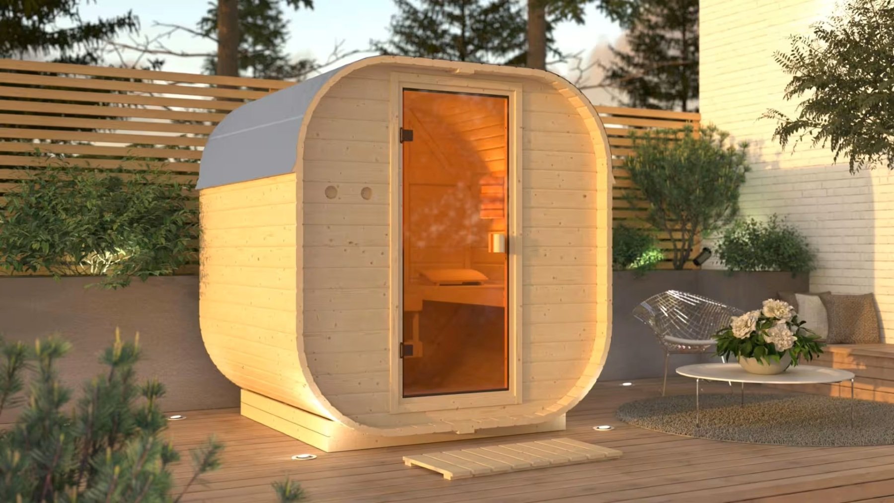 finská sauna KARIBU QUADRO 1 (109) natur