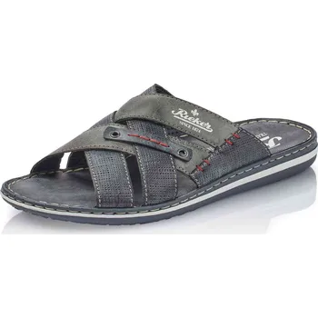 Pánské pantofle Pánské nazouváky RIEKER 21062-15 modrá S6 45