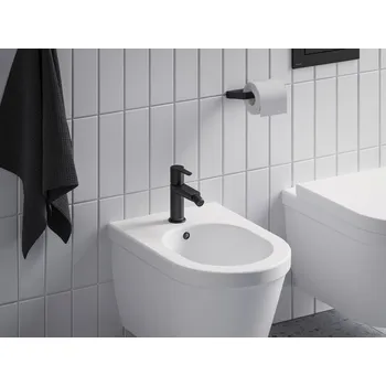 PU 055.20BLM Bidetová stojánková baterie 151 mm s výpustí ClickClack, černá matná