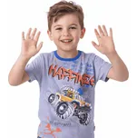 CHLAPECKÉ TRIČKO S AUTEM BAVLNĚNÉ NOVINKA Barva: Šedá, Velikost: 128