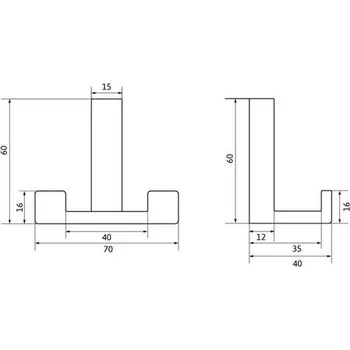 Nábytkové kování Věšák Kara M - Bílá lesklá