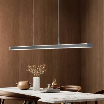 FISCHER & HONSEL Závěsné světlo Valeno, šedá, délka 115 cm, CCT, dotykový stmívač 2 x 15 W LED - Doprava zdarma