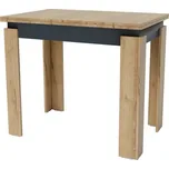 Jídelní stůl rozkládací MANZINI 90x60 cm dub kraft zlatý/antracit