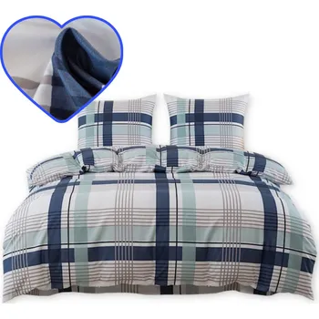 Povlečení Povlečení 160x200 BAVLNĚNÝ SATÉN, kostkovaný vzor