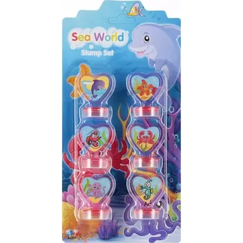 Dětské razítko RAZÍTKA PRO DĚTI BAREVNÁ RAZÍTKA MOŘSKÁ ZVÍŘATA 6 Ks