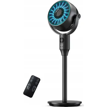 Domácí ventilátor Podlahový ventilátor s oscilací a nastavitelnou výškou, 8 rychlostí