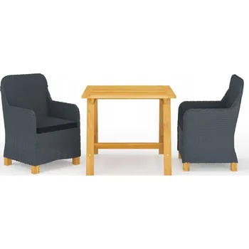 Sada zahradního nábytku dřevo VidaXL černá 3 ks