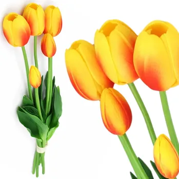 umělá květina TULIPÁN UMĚLÝ GUMOVÝ 46 CM UMĚLÉ KVĚTINY JAKO ŽIVÉ KYTICE TULIPÁNŮ
