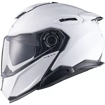 Helma na motorku Výklopná helma Nexx X.Lifetour Plain white - M / bílá