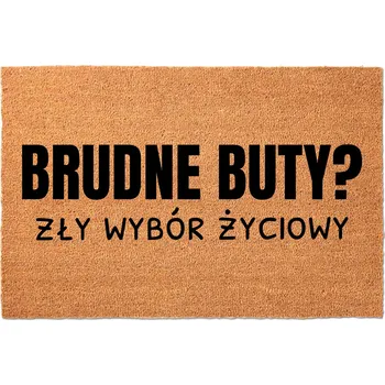 Rohožka KOKOSOVÁ VSTUPNÍ ROHOŽKA 40X60 KE DVEŘÍM S VTIPEM - ZÁBAVNÁ "ZLÝ"
