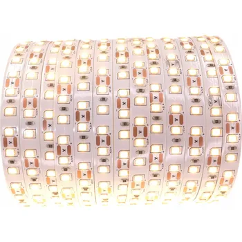 LED páska LED pásek 12V 5M 600 LED diod 2835 role Bílá TEPLÁ hustý PREMIUM silný