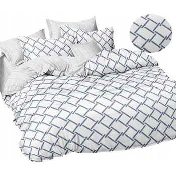 Povlečení Povlečení bavlna satén 160x200 + 2 povlaky na polštáře, geometrický vzor