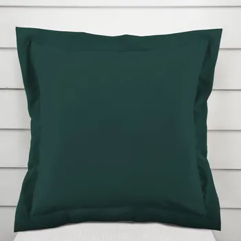 Povlak na polštářek Dekorační povlak na polštář s lemem Rongo RG-099 Tmavý lahvově zelený 50 x 60 cm