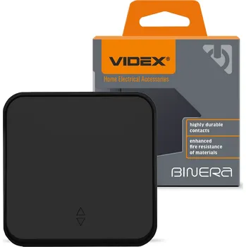 vypínač Vypínač světla NA OMÍTKU schodišťový jednoduchý vypínač VIDEX černý