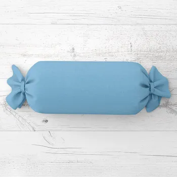 Dekorativní polštářek Polštář válec bonbon Rongo RG-100 Světle modrý 15x40 cm