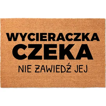 Rohožka KOKOSOVÁ ROHOŽKA PŘED DVEŘE S VTIPEM - NEZKLAM JI!