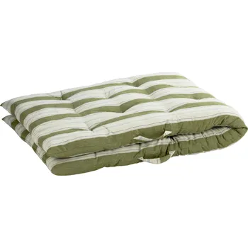 Podsedák MADAM STOLTZ Bavlněná matrace Green / White Light blue / Grey 70 × 180 cm