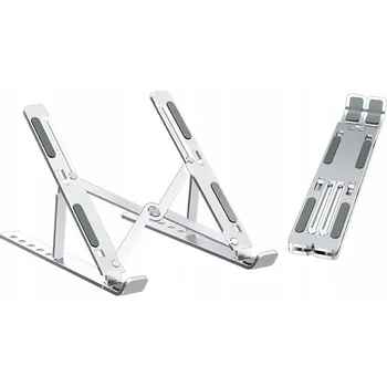 Skládací stříbrný hliníkový stojan pod notebook Shopuj.pl