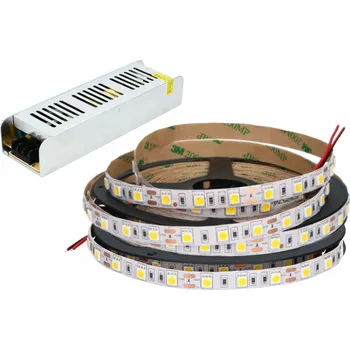 LED páska SADA 10m LED pásek 5050 Teplá bílá 144W VÝKON