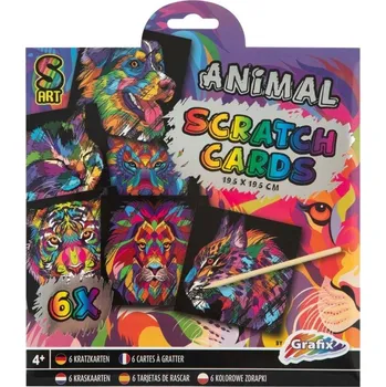 Obraz Kreativní stírací obrázky Zvířata 6 obrázků